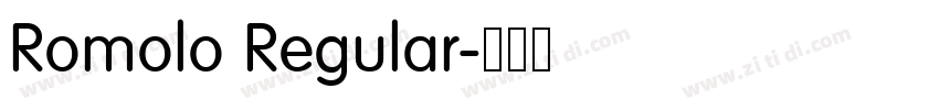 Romolo Regular字体转换 Romolo Regular字体转换